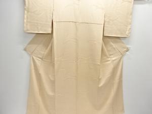 未使用品　雪芝模様織り出し一つ紋色無地着物